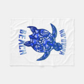 Ho'okipa Beach Hawaii Urlaub Tribal Turtle Fleecedecke (Vorderseite (Horizontal))