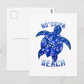 Ho'okipa Beach Hawaii Urlaub Tribal Turtle Postkarte (Vorne/Hinten)