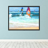 Ho'okipa Beach Windsurfer Leinwanddruck (Insitu (Holzboden))