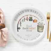 Hookoked on Baby Liebe Niedlich Rustic Baby Dusche Pappteller