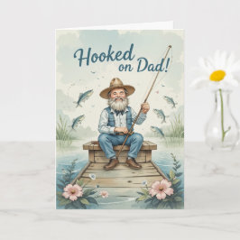 Hookokon auf Vater Fishing Fathers Day Funny Karte