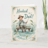 Hookokon Vater Fischen Niedlichen Vatertag Gruß Karte (Vorderseite)