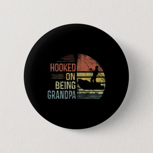 Hookon über die Großvater Fisch Geschenke Großvate Button (Vorderseite)