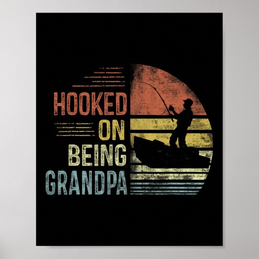 Hookon über die Großvater Fisch Geschenke Großvate Poster (Vorne)