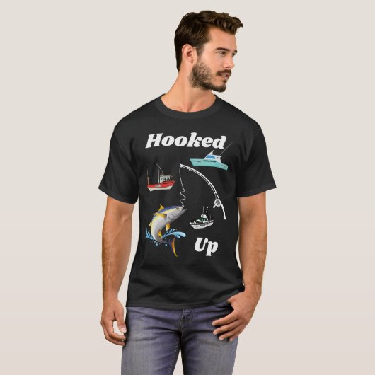Hookup Tiefseefischerei T - Shirt (Vorne ganz)