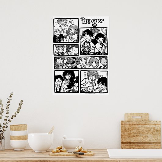 Hooky-Comic-Seite Poster (Küche)