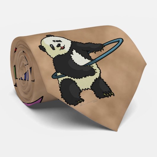 Hoola Hooping Panda, Krawatte (Gerollt)