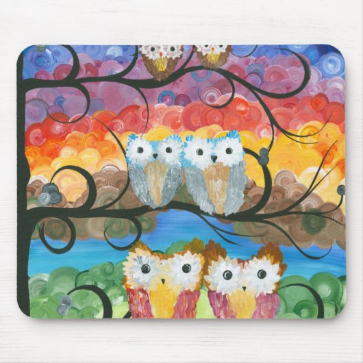 Hoolandia (c) 2013 - Eulen-Ausdruck-Reihe Mousepad (Vorne)