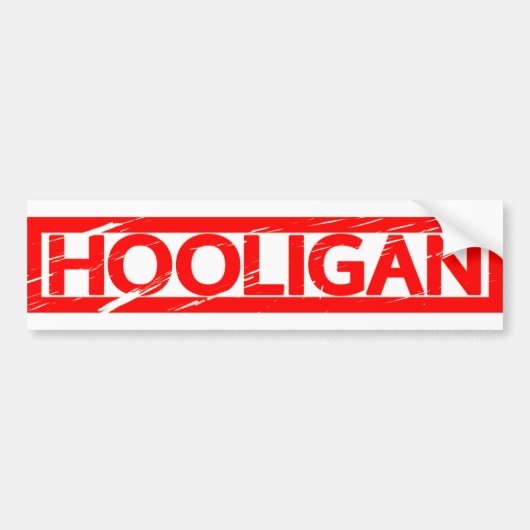 Hooligan-Briefmarke Autoaufkleber (Vorne)