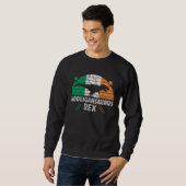 Hooligan Dinosaur St Patricks Day Irish Flag Sweatshirt (Vorne ganz)