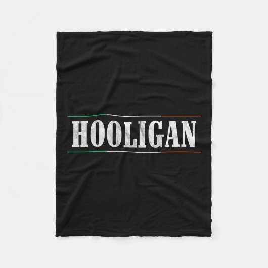 Hooligan - Irish Flag St Patricks Day Funny Fleecedecke (Vorderseite)