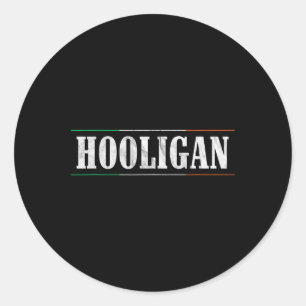 Hooligan - Irish Flag St Patricks Day Funny Runder Aufkleber