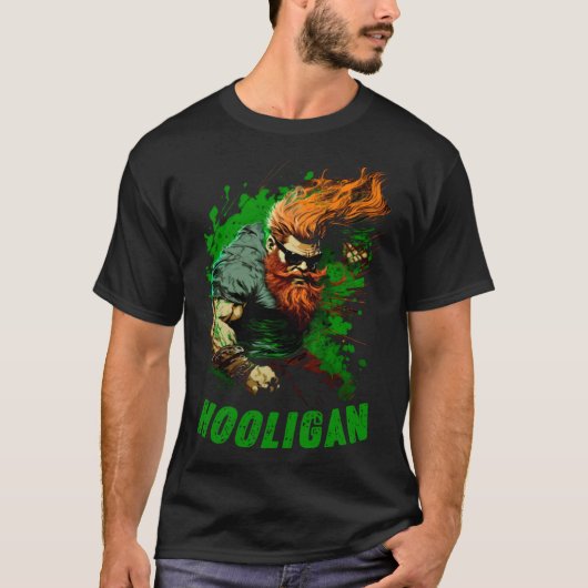 Hooligan Irish Leprechaun T-Shirt (Vorderseite)