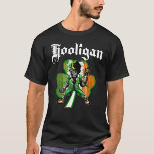 Hooligan Leprechaun Kleeblatt St Patricks Day Iris T-Shirt