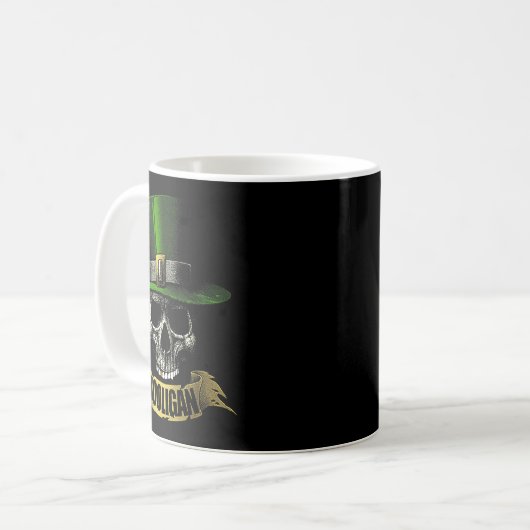 Hooligan Skull Funny Iri-shirt  Kaffeetasse (Vorderseite Links)