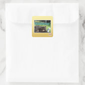 Hoomanz Quadratischer Aufkleber (Tasche)