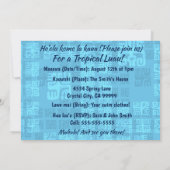 HO'OMAU Hawaiian Delphine Primitive Collage Einladung (Rückseite)