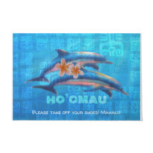 HO'OMAU Hawaiian Delphine Primitive Collage