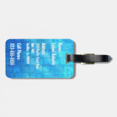 HO'OMAU Hawaiian Delphine Primitive Collage Gepäckanhänger (Rückseite horizontal)