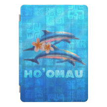 HO'OMAU Hawaiian Delphine Primitive Collage