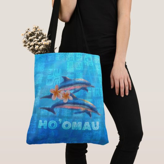 HO'OMAU Hawaiian Delphine Primitive Collage Tasche (Von Nahem)