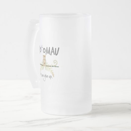 Ho'Omau Tiki Mattglas Bierglas (Vorderseite Links)