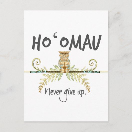 Ho'Omau Tiki Postkarte (Vorderseite)