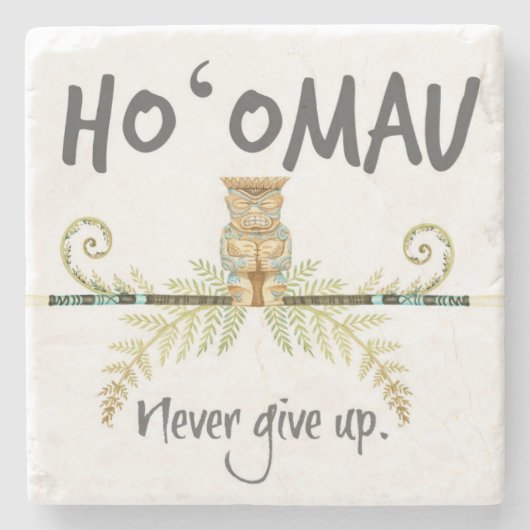 Ho'Omau Tiki Steinuntersetzer (Vorderseite)