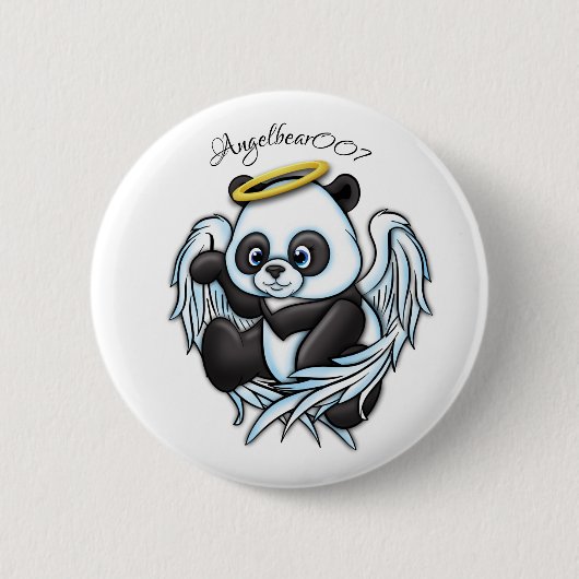 Hoooly ist es Engel und ein Bär Button (Vorderseite)