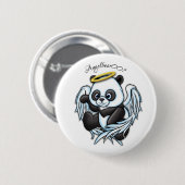Hoooly ist es Engel und ein Bär Button (Vorne & Hinten)