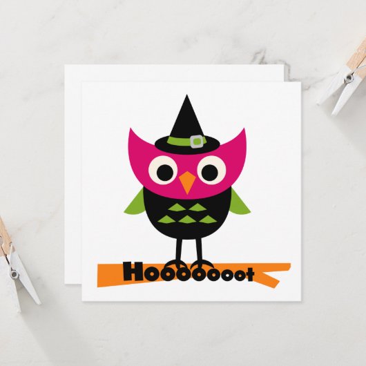 Hooooot Halloween T - Shirt und Geschenke Karte (Vorderseite/Rückseite Beispiel)