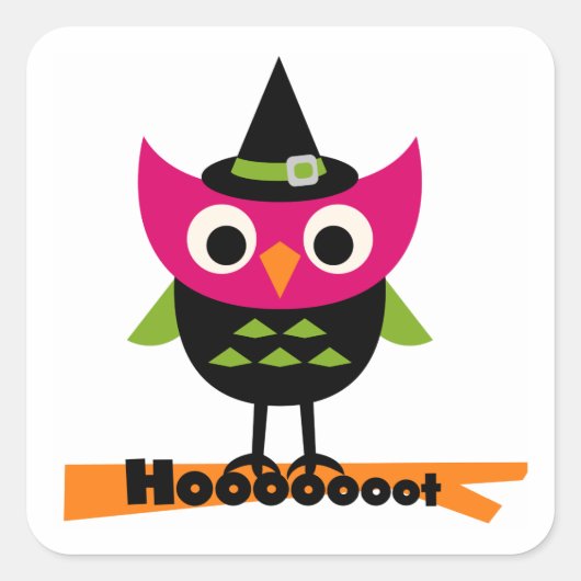 Hooooot Halloween T - Shirt und Geschenke Quadratischer Aufkleber (Vorderseite)