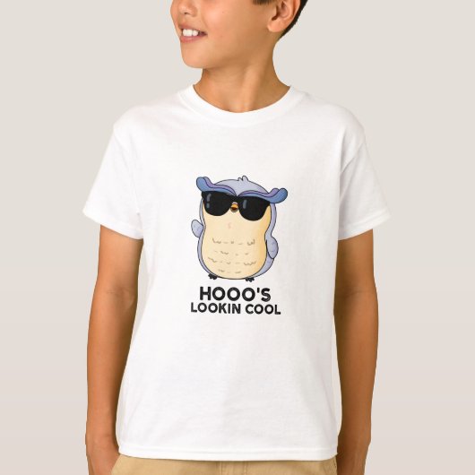 Hooos Cooler Funny Owl Pun T-Shirt (Vorderseite)
