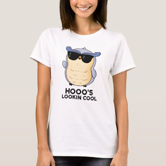 Hooos Cooler Funny Owl Pun T-Shirt (Vorderseite)