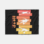 Hoop Basketball Funny - Orange Fleecedecke (Vorderseite (Horizontal))