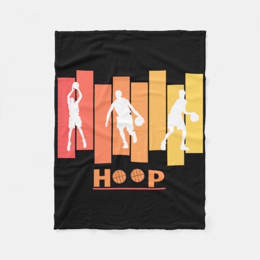 Hoop Basketball Funny - Orange Fleecedecke (Vorderseite)