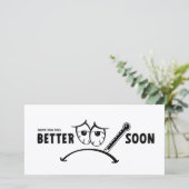 Hoop dat je snel beter voelt. Beterschap kaarten (Stehend Vorderseite)