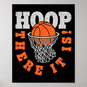 Hoop dort ist es Basketball Player Spaß Vintag Gif Poster