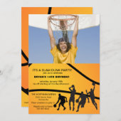 Hoop Game Foto Einladung (Vorne/Hinten)