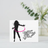 Hoop Girl-Hula Hoop Postkarte (Stehend Vorderseite)