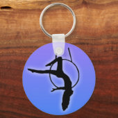 Hoop Lyra Aerialist Dancer Posing on Hoop Schlüsselanhänger (Vorderseite)