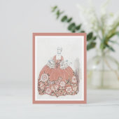 Hoop-Rock in Dusty Pink Postkarte (Stehend Vorderseite)