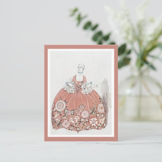 Hoop-Rock in Dusty Pink Postkarte (Stehend Vorderseite)