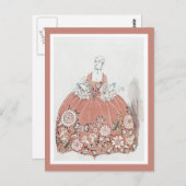 Hoop-Rock in Dusty Pink Postkarte (Vorne/Hinten)