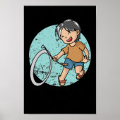 Hoop Rolling Hula-Hoop Reifenspiel Poster (Vorne)