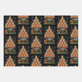 Hoop-y Holidays Basketball Christmas Holiday Sport Geschenkpapier Set (Vorderseite)