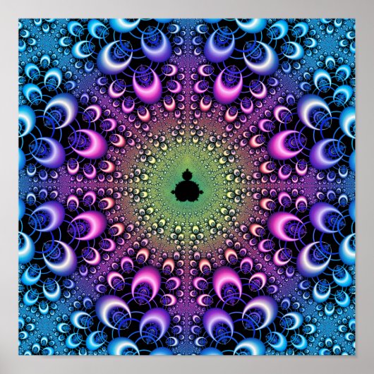Hooped Mandelbrot Fraktal Poster (Vorne)
