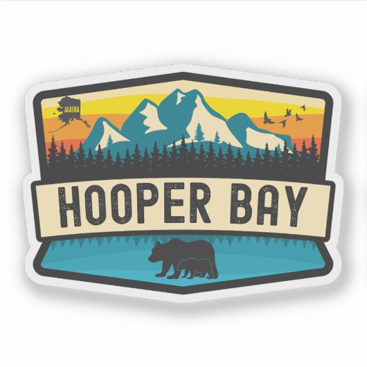 Hooper Bay, Alaska Aufkleber (Vorderseite)