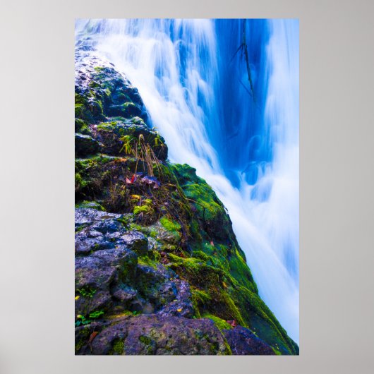 Ho'opi’i Falls, Blue Water, Kauai, Hawaii Poster (Vorne)