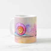 Hoopla-Schnecke auf Wasserfarbe Kaffeetasse (Vorderseite Links)